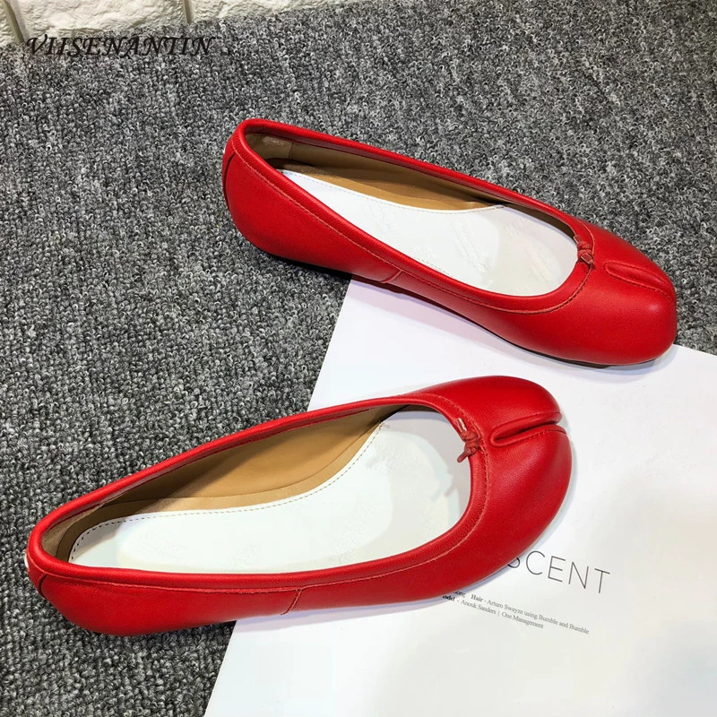 Breathable Leather Split Toe Shoes Flat Shallow Shallow Mouth Ballet Women's Shoes Single Shoes Horseshoe Trotters Shoes
Breathable Leather Split Toe Shoes Flat Shallow Shallow Mouth Ballet Women's Shoes Single Shoes Horseshoe Trotters Shoes