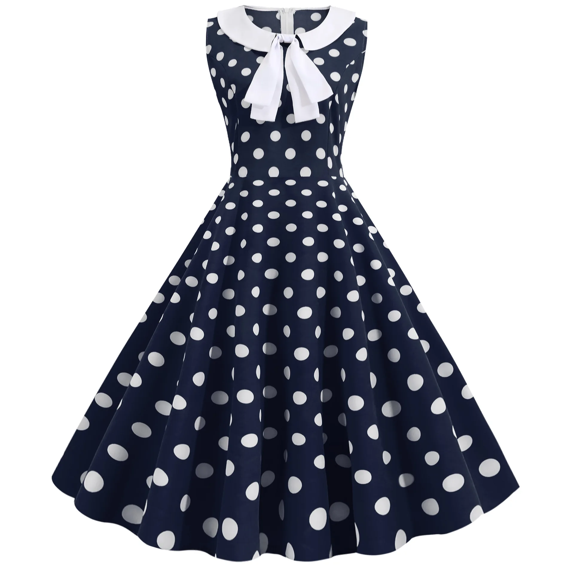 2021 Summer Ladies Dress Retro European and American Round Neck Polka Dot Bow Bow Big Swing Dress Fashion Casual Small Fresh
2021 Summer Ladies Dress Retro European and American Round Neck Polka Dot Bow Bow Big Swing Dress Fashion Casual Small Fresh