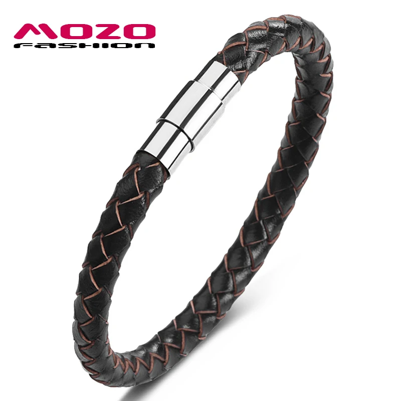 Fashion Bangle New Men Brown Leather Bracelets Stainless Steel Magnet Buckle Bangles Casual Women Jewelry Gifts 
Fashion Bangle New Men Brown Leather Bracelets Stainless Steel Magnet Buckle Bangles Casual Women Jewelry Gifts
