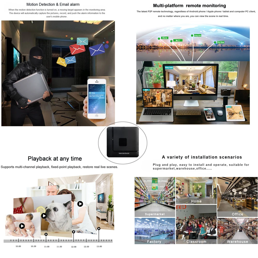 H.265 CCTV NVR 9CH 4K/ 16CH 5MP Mini Network Video Recorder IE Cloud Face Detection Xmeye Max 4K Video Output
H.265 CCTV NVR 9CH 4K/ 16CH 5MP Mini Network Video Recorder IE Cloud Face Detection Xmeye Max 4K Video Output