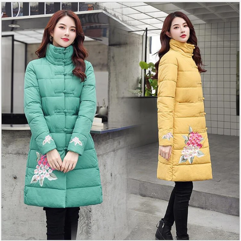 2019 New winter women Coat Thick Winter Jacket Women Cotton Padded National style Long embroidered Jacket Female Parkas 257
2019 New winter women Coat Thick Winter Jacket Women Cotton Padded National style Long embroidered Jacket Female Parkas 257