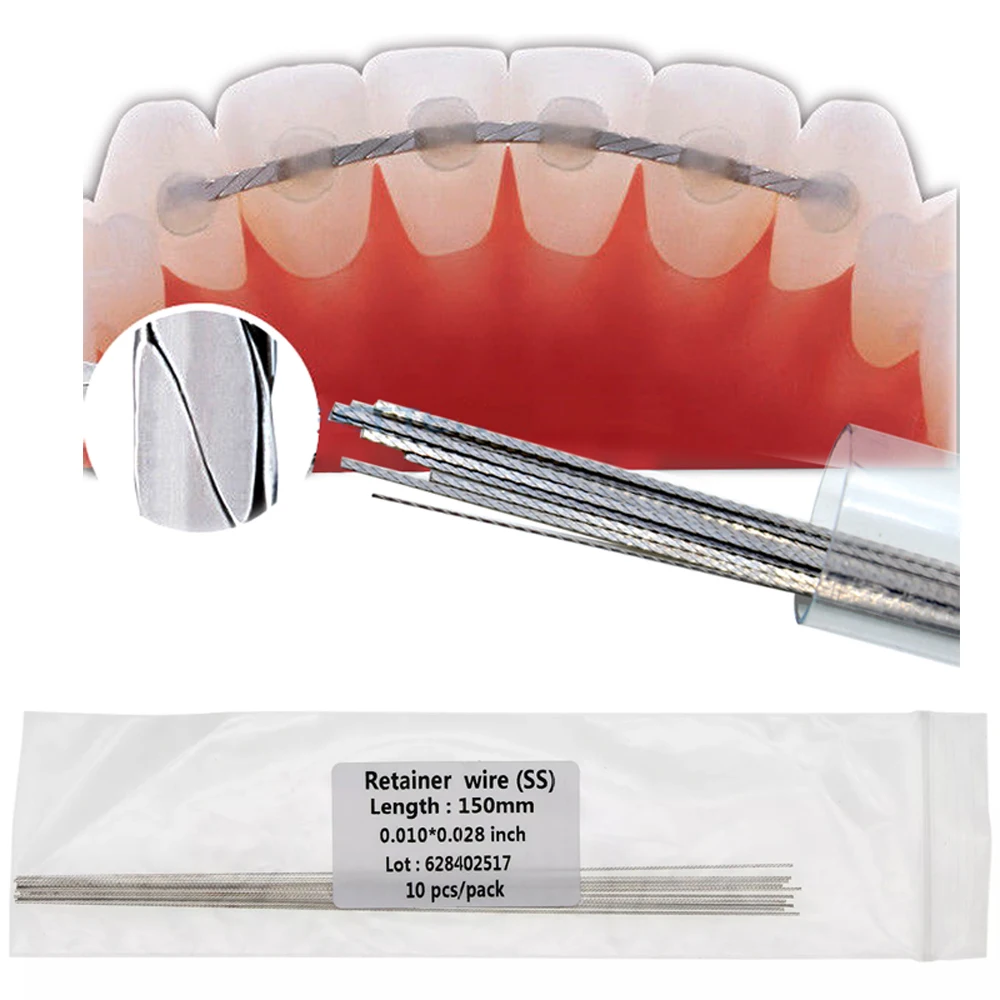 10PCS/Bag Dental Orthodontic Lingual Retainer Wire SS (5+1) Flex Wire 150mm Ligature Wire Coaxial Wire Dental Orthodontic Wires
10PCS/Bag Dental Orthodontic Lingual Retainer Wire SS (5+1) Flex Wire 150mm Ligature Wire Coaxial Wire Dental Orthodontic Wires