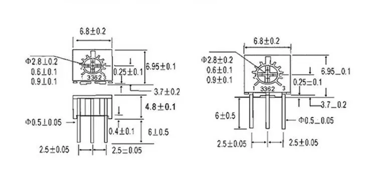 200pcs 3362X 3362 101 102 103 104 105 201 202 203 204 501 502 503 504 Single Turn Cermet Trimmer Potentiometer Variable Resistor
200pcs 3362X 3362 101 102 103 104 105 201 202 203 204 501 502 503 504 Single Turn Cermet Trimmer Potentiometer Variable Resistor