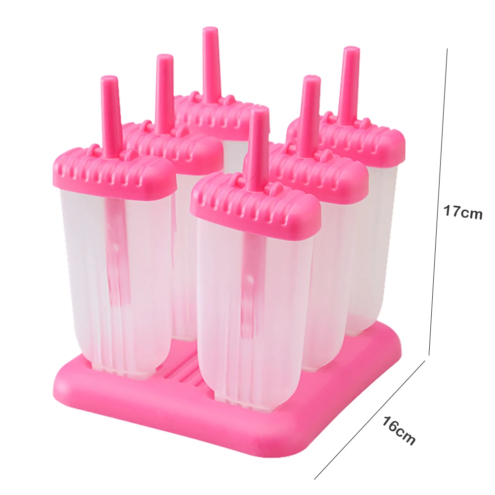6 Cells Practical DIY Popsicle Molds Ice Cream Makers Durable Multi-functional Homemade Ice-lolly Mould Tray Kitchen Tools
6 Cells Practical DIY Popsicle Molds Ice Cream Makers Durable Multi-functional Homemade Ice-lolly Mould Tray Kitchen Tools
