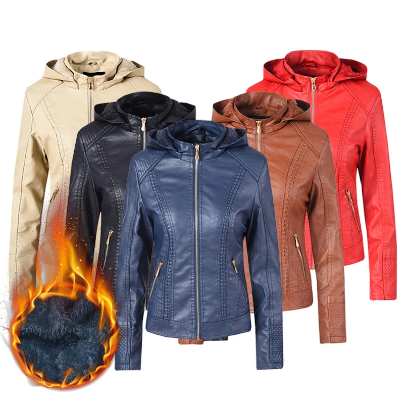 New 2019 Winter OL Stand Collar Stand Collar Leather Jacket Women Moto Biker Coat PU Jacket Autumn Jacket Black Red
New 2019 Winter OL Stand Collar Stand Collar Leather Jacket Women Moto Biker Coat PU Jacket Autumn Jacket Black Red