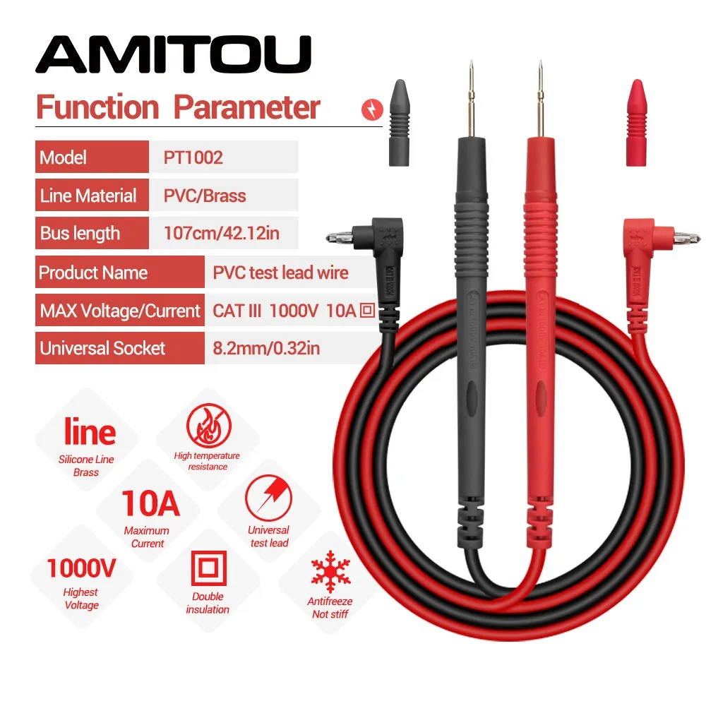 94cm Multi-function Combination Test Line Multimeter Test Pen Line Positive Negative Tester Lead 10A 1000V Testing IC Components
94cm Multi-function Combination Test Line Multimeter Test Pen Line Positive Negative Tester Lead 10A 1000V Testing IC Components