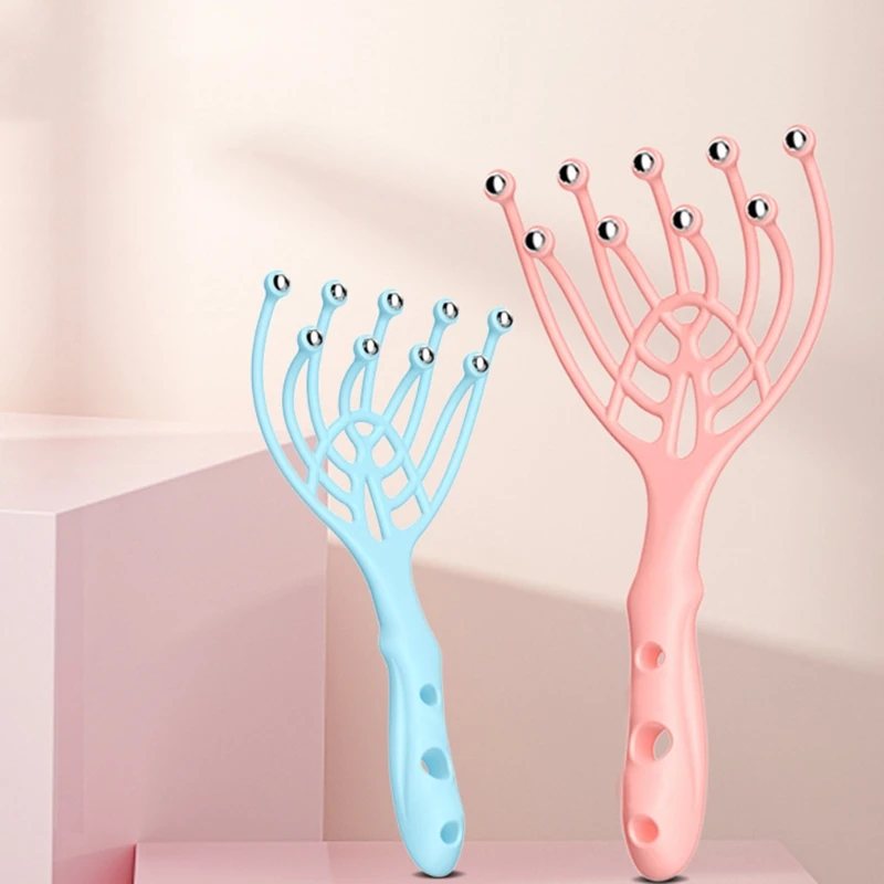 Head Scalp Massagers 9 Claws Steel Beads Fingers Scratcher for Deep Relaxation 
Head Scalp Massagers 9 Claws Steel Beads Fingers Scratcher for Deep Relaxation