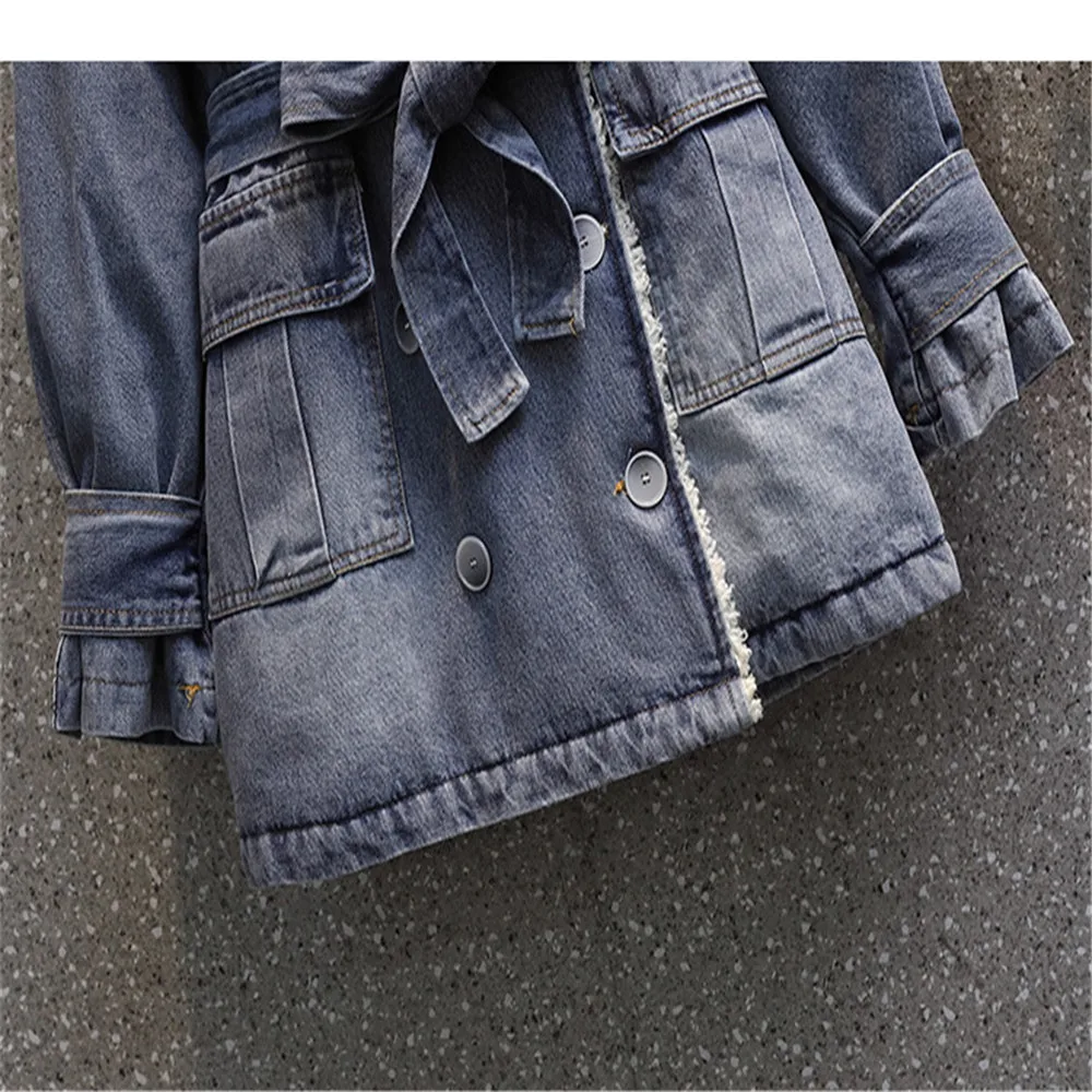 Coat Women Little fragrance Loose Wool Jeans Jacket Thicken Fleece Drawstring OL Style Oversizde Outerwear
Coat Women Little fragrance Loose Wool Jeans Jacket Thicken Fleece Drawstring OL Style Oversizde Outerwear
