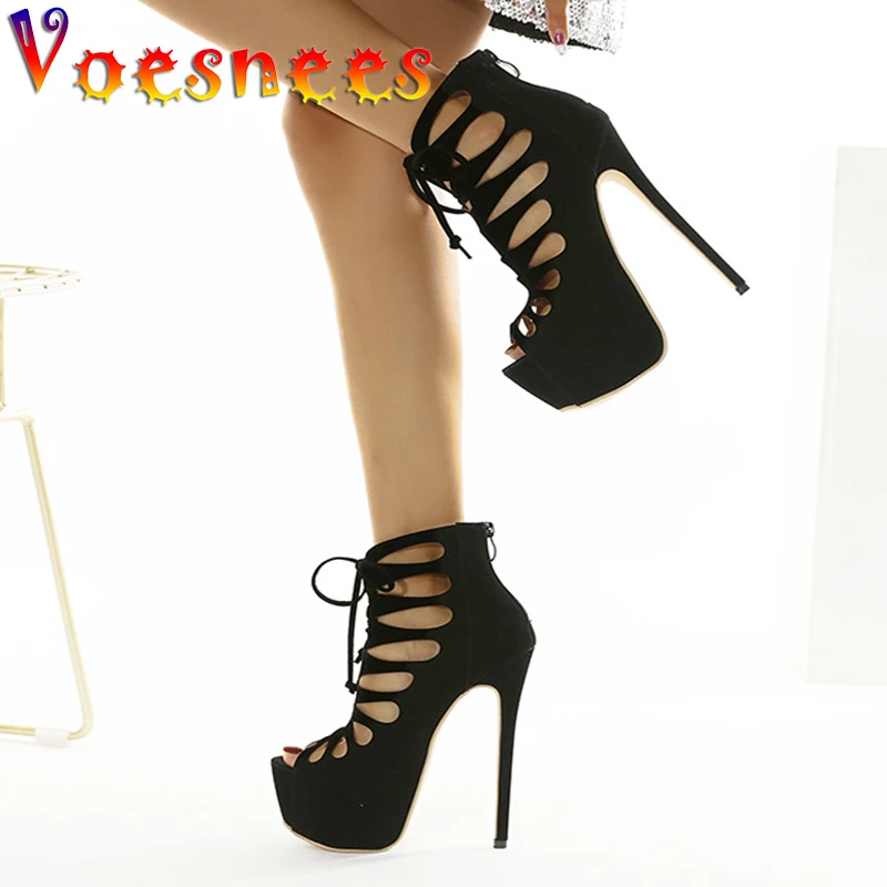 Voesnees Women Shoes Sandals Summer 2021 black Platform Cross-Tied High Heels 16cm Peep Toe Thin Heels Female pole dance Shoes
Voesnees Women Shoes Sandals Summer 2021 black Platform Cross-Tied High Heels 16cm Peep Toe Thin Heels Female pole dance Shoes