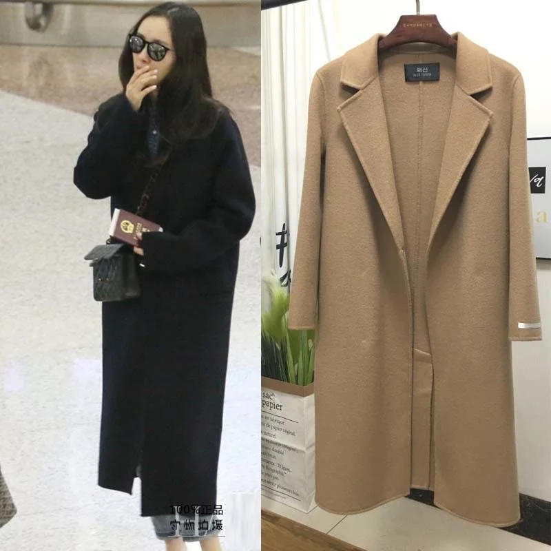 2021 autumn and winter new double-sided cashmere coat women's suit collar small star same wool tweed thin coat
2021 autumn and winter new double-sided cashmere coat women's suit collar small star same wool tweed thin coat