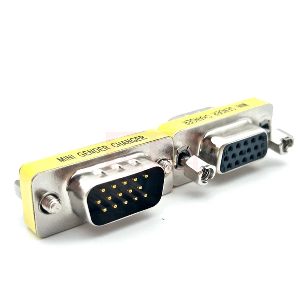 MINI Gender Changer адаптер Com D-Sub к мужскому гнезду штепсельный разъем VGA 15pin | Электроника