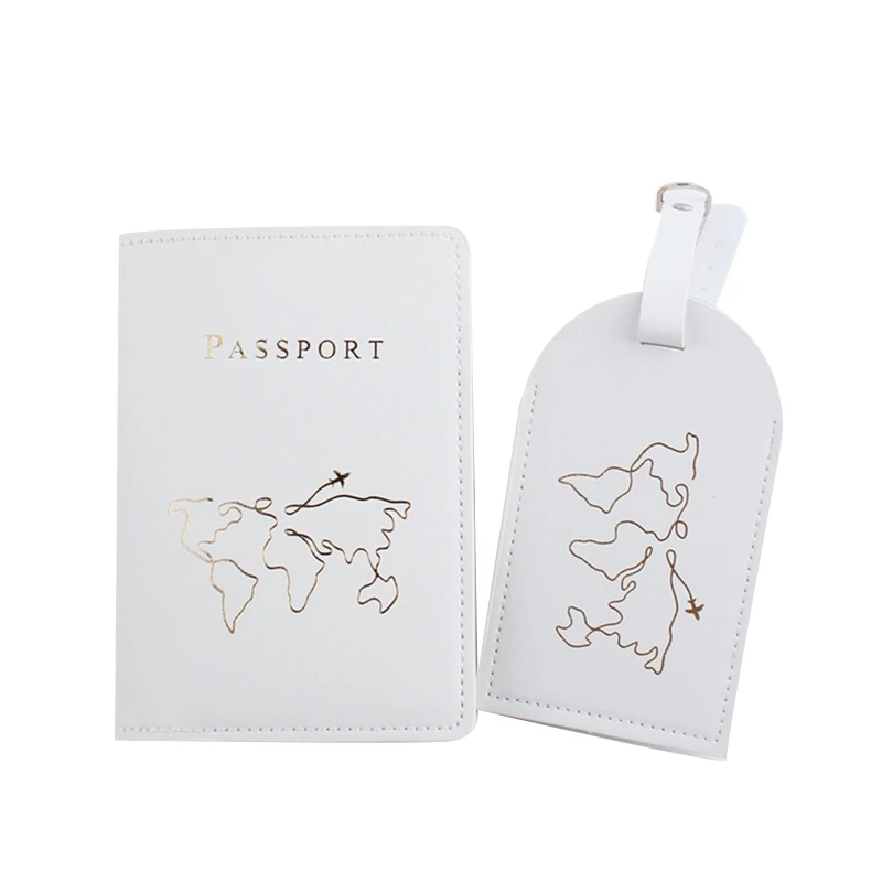 Hot Stamping The World Map PU Leather Passport for Case Holder with Luggage Tags Travel Credit Card Protector for Women Couples
Hot Stamping The World Map PU Leather Passport for Case Holder with Luggage Tags Travel Credit Card Protector for Women Couples