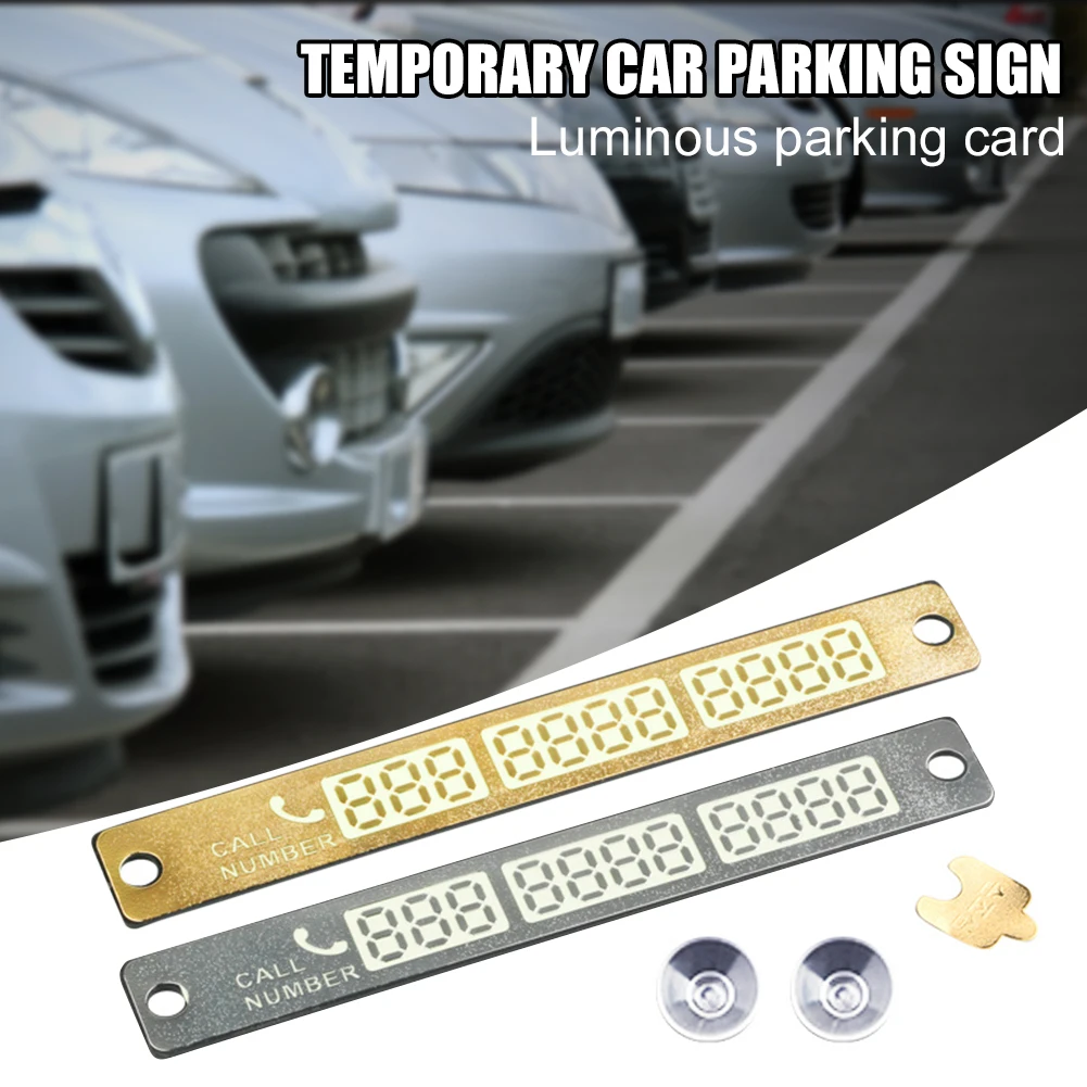 Car Phone Number Card Aluminum Alloy Luminous Temporary Parking Phone Number Plate Suction Cup Park Stop Plate Car Accessories
Car Phone Number Card Aluminum Alloy Luminous Temporary Parking Phone Number Plate Suction Cup Park Stop Plate Car Accessories