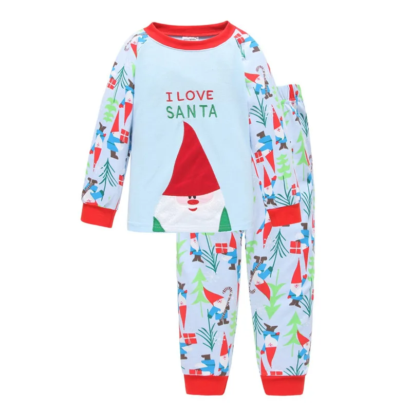 

SAILEROAD Children Pajamas Christmas Santa Claus Print Pyjamas Set Kids Pijama Boys Nightwear Cotton Long Sleeve Sleepwear Suit