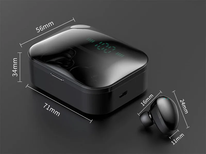 TWS Bluetooth 5.0 Earphones 2200mAh Charging Box Wireless Headphone 9D Stereo Sports Waterproof Earbuds Headsets With Microphone
TWS Bluetooth 5.0 Earphones 2200mAh Charging Box Wireless Headphone 9D Stereo Sports Waterproof Earbuds Headsets With Microphone
