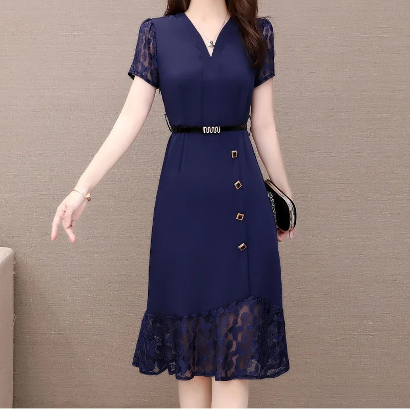 Vintage V-neck Female Midi Dress Short Sleeve Elegant Casual Patchwork Women Summer Dresses 2021 Party Vestidos De Mujer Y903
Vintage V-neck Female Midi Dress Short Sleeve Elegant Casual Patchwork Women Summer Dresses 2021 Party Vestidos De Mujer Y903