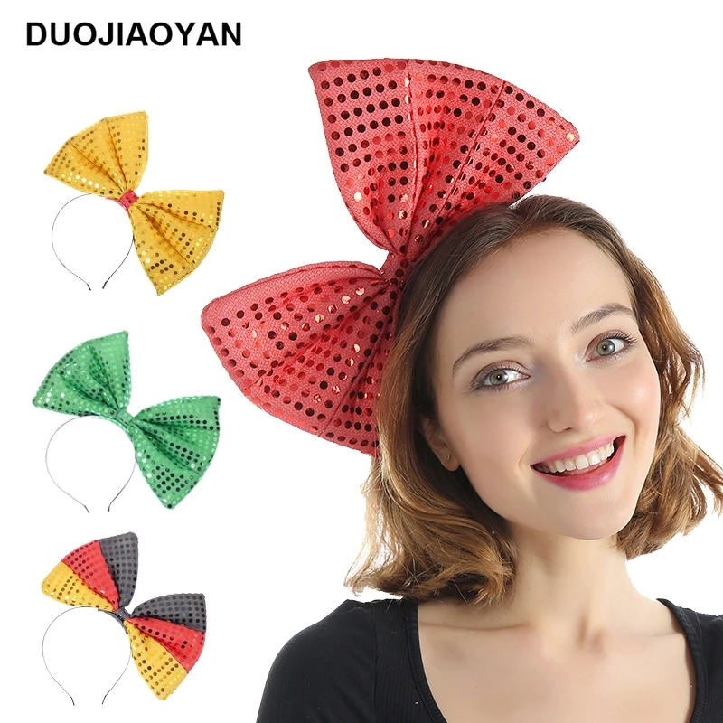 DUOJIAOYAN Female Striped Bow Hairband Sequined cloth Headband Women Big Bow Hair Band Color Festival Headwear Party
DUOJIAOYAN Female Striped Bow Hairband Sequined cloth Headband Women Big Bow Hair Band Color Festival Headwear Party