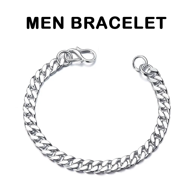 High Quality Creative Custom Men's Handmade Jewelry Silver Retro Fashion Bracelet Accessories 2020 Popular Hot C
High Quality Creative Custom Men's Handmade Jewelry Silver Retro Fashion Bracelet Accessories 2020 Popular Hot C