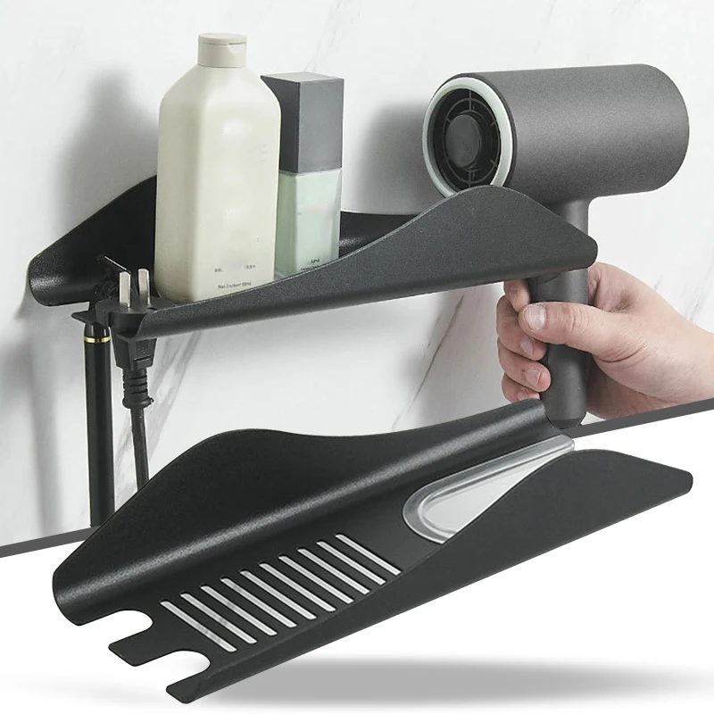 Перфорация фен для волос держателя Ванная комната простой дизайн многофункциональный стеллаж для хранения с вилкой слот 34,7*14,5 см JA55 
Перфорация фен для волос держателя Ванная комната простой дизайн многофункциональный стеллаж для хранения с вилкой слот 34,7*14,5 см JA55