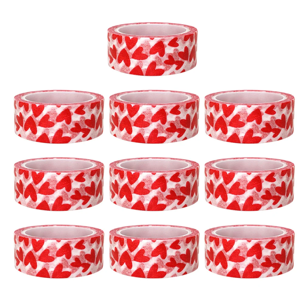 10 Rolls Valentines Day Paper Tapes Heart Pattern Adhesive Stickers DIY Gift Decorative Tape
10 Rolls Valentines Day Paper Tapes Heart Pattern Adhesive Stickers DIY Gift Decorative Tape