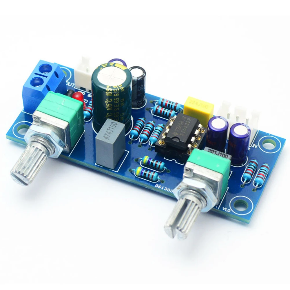 Bass HIFI Amplifier Board Single Power Preamp DIY Subwoofer DC 12-25V Filter Accessories Audio Low Pass NE5532 PCB | Электроника