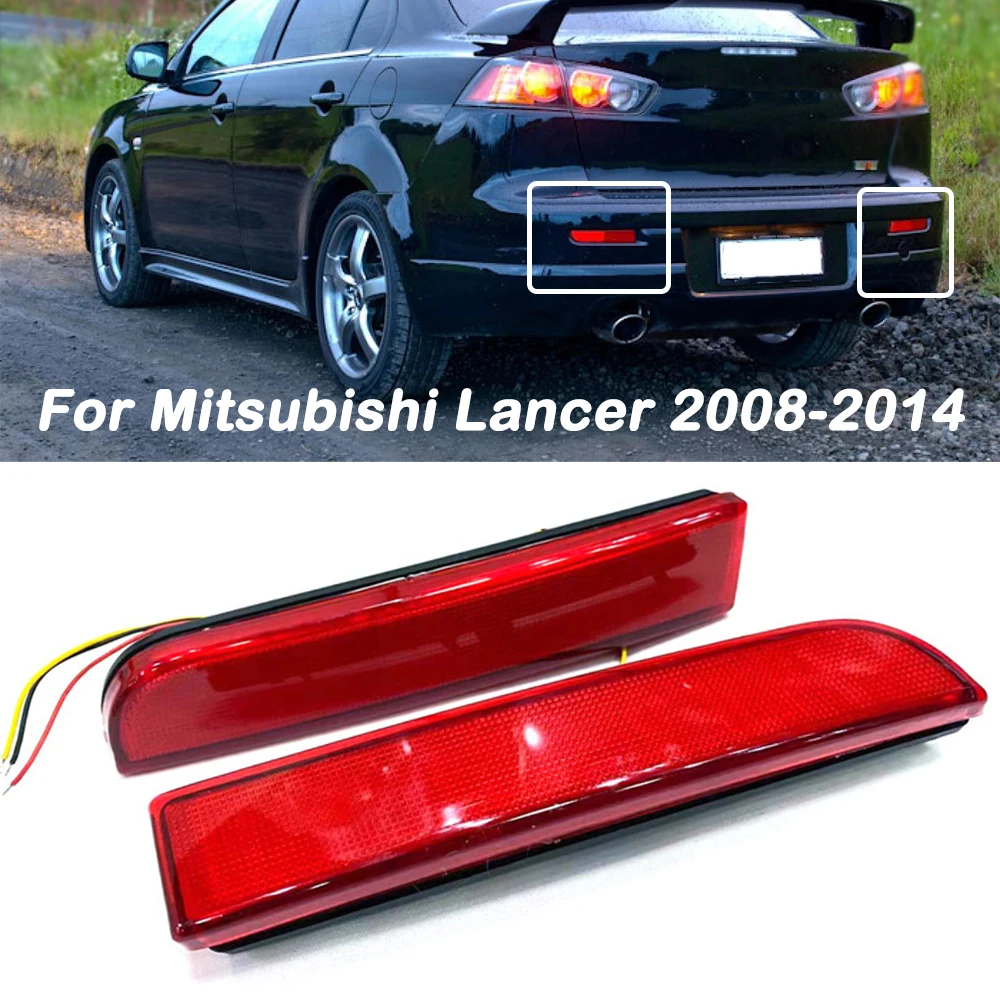 

Отражатель заднего бампера 2x, стоп-сигнал для Mitsubishi Lancer 2008-2011 2012 2013 EVO Evolution Outlander Sport, светодиодный задний фонарь