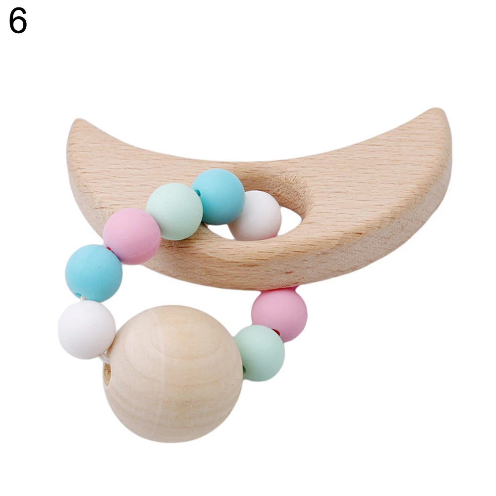 Wooden Baby Bracelet Bear Cloud Moon Animal Shaped Jewelry Teething Rattle Toys Multi-shaped easy to attract baby's attention
Wooden Baby Bracelet Bear Cloud Moon Animal Shaped Jewelry Teething Rattle Toys Multi-shaped easy to attract baby's attention
