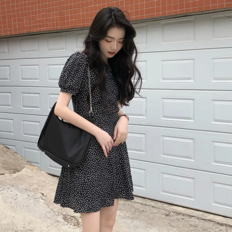 Women's Summer Sexy Fashion Bubble Sleeve Lace High Skirt Retro Korean Elegant Floral Pieces Y2k Dress Black Flowers At Waist
Women's Summer Sexy Fashion Bubble Sleeve Lace High Skirt Retro Korean Elegant Floral Pieces Y2k Dress Black Flowers At Waist