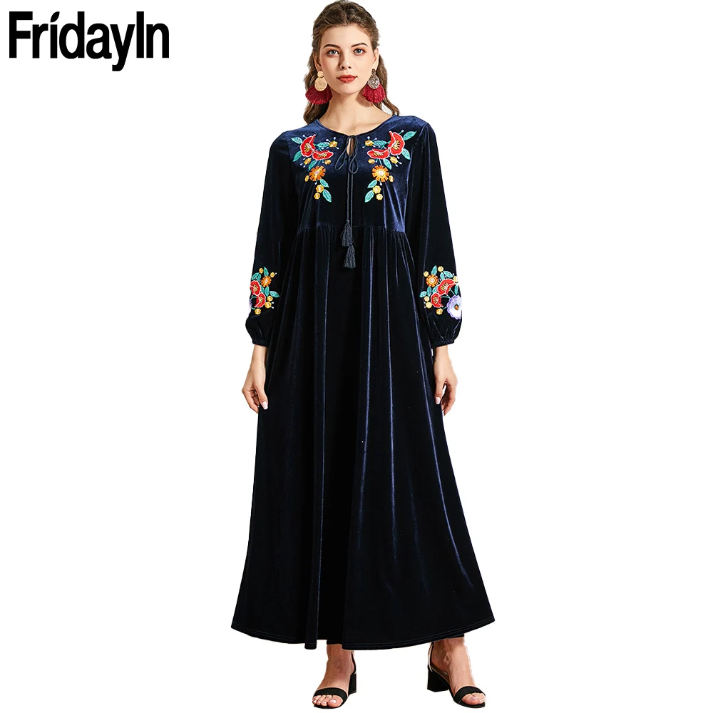 Новинка от FridayIn, женское платье с длинными рукавами, в арабском стиле, с вышивкой, повседневное, золотистое, бархатное, свободное, осенне-зим...
Новинка от FridayIn, женское платье с длинными рукавами, в арабском стиле, с вышивкой, повседневное, золотистое, бархатное, свободное, осенне-зим...