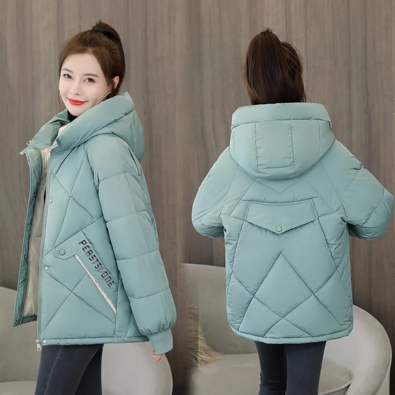 Winter coat for women Solid hooded Collar Zipper short women's jacket cotton padded parka thicken women‘s coat plus size
Winter coat for women Solid hooded Collar Zipper short women's jacket cotton padded parka thicken women‘s coat plus size