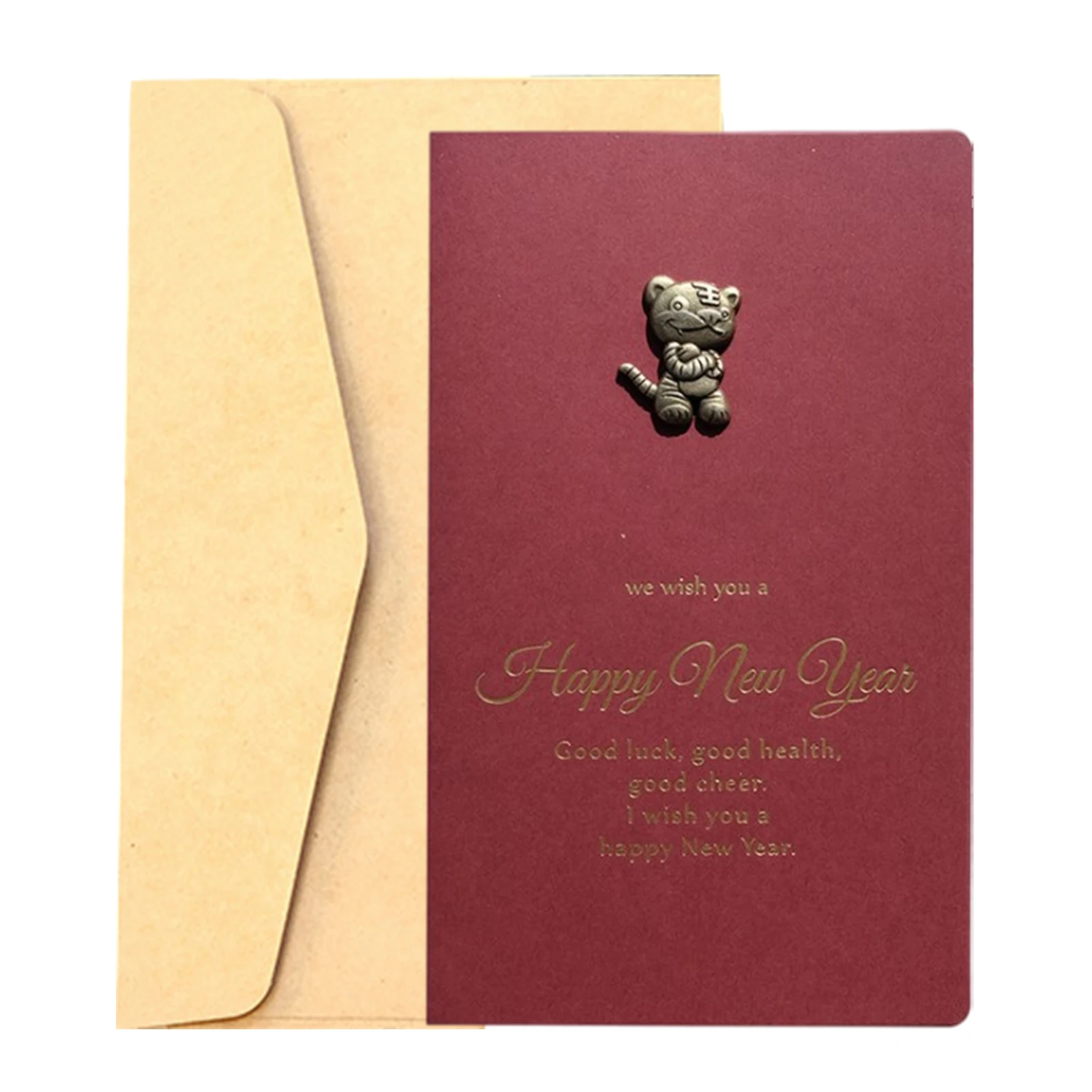 

Поздравительные открытки в стиле «Тайгер», в стиле ретро, красная, специальная, горячее тиснение, бумажная поздравительная открытка на новы...