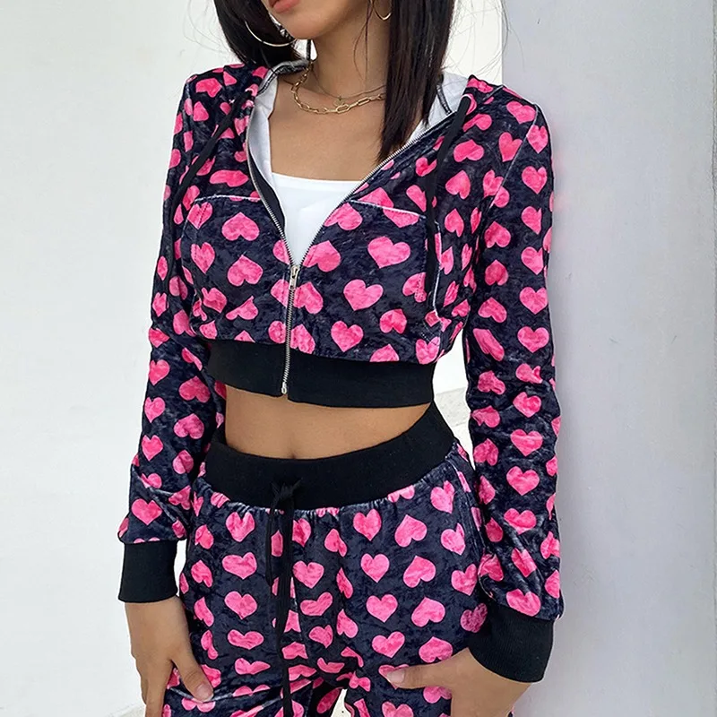 Oeak Pink Velvet Cute Y2K Hoodies Women Heart Print Kawaii Jackets Zip Up Long Sleeve Cropped Sweatshirts Autumn Tops 2021
Oeak Pink Velvet Cute Y2K Hoodies Women Heart Print Kawaii Jackets Zip Up Long Sleeve Cropped Sweatshirts Autumn Tops 2021