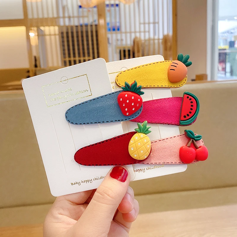 Children Cute Cartoon Fresh Fruit Synthetic Leather Ornament Hair Clips Girls Lovely Water Drop Hairpins Kids Hair Accessories
Children Cute Cartoon Fresh Fruit Synthetic Leather Ornament Hair Clips Girls Lovely Water Drop Hairpins Kids Hair Accessories