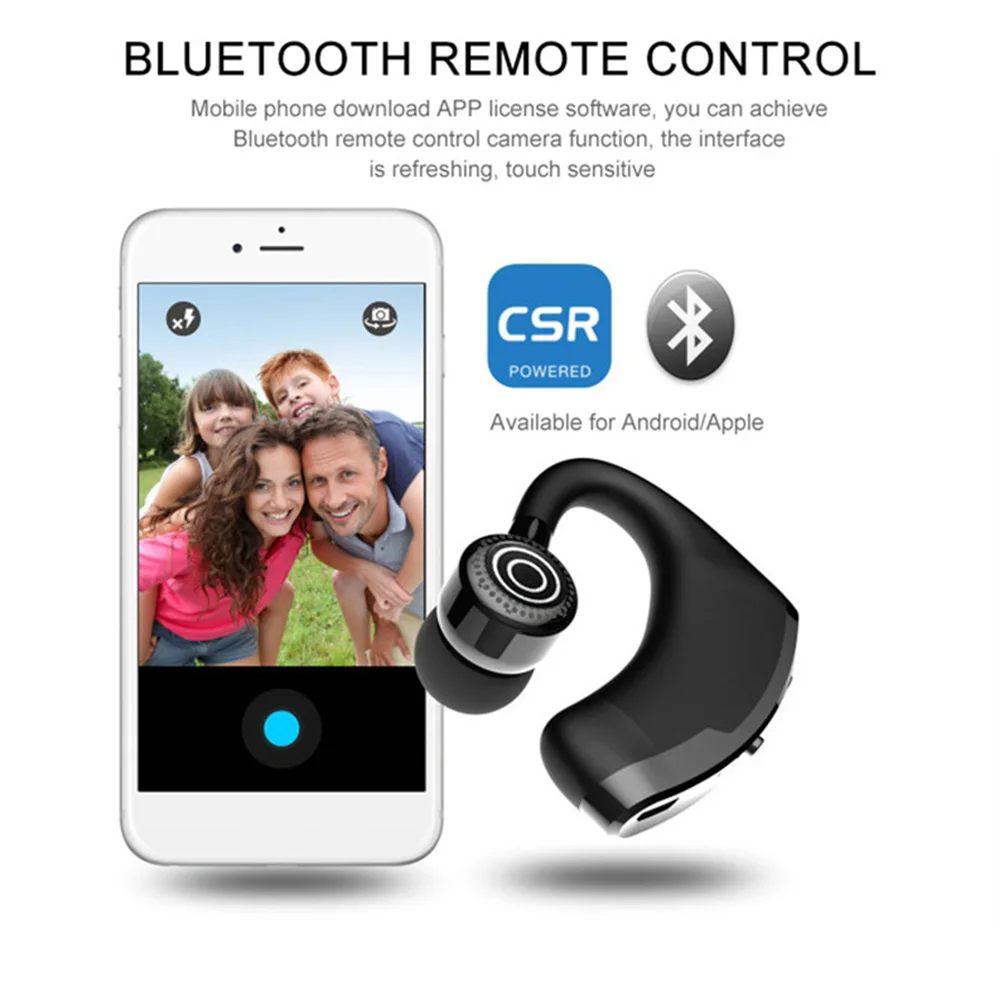 V9 Handsfree Wireless Bluetooth Earphones Voice Control Business Headset with Mic for Driver Noise Cancelling | Электроника