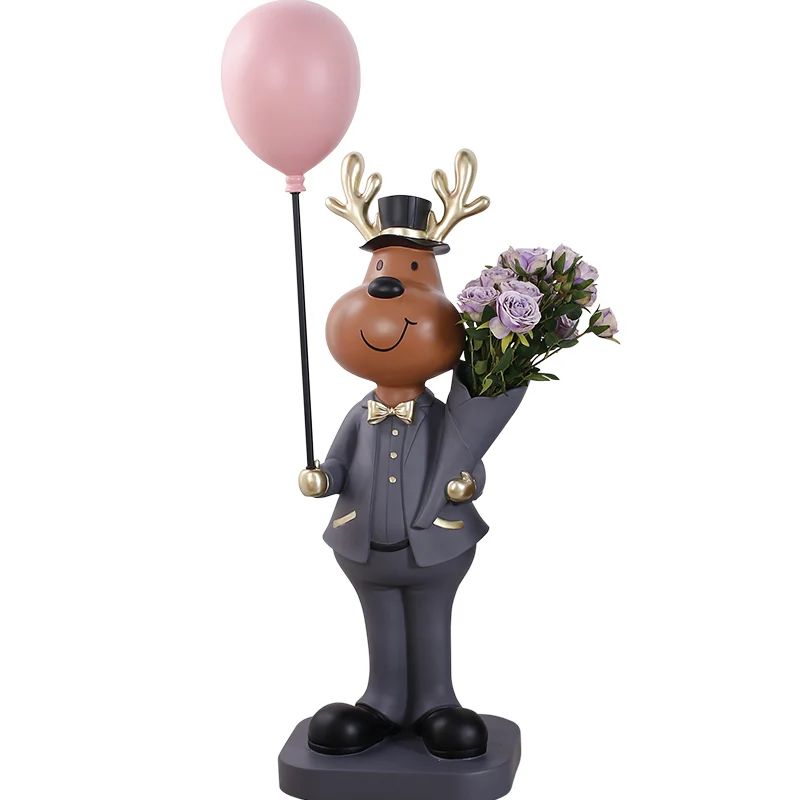 Deer Flower Container Floor Ornaments Large Hallway Atmosphere Home Living Room Decoration
Deer Flower Container Floor Ornaments Large Hallway Atmosphere Home Living Room Decoration