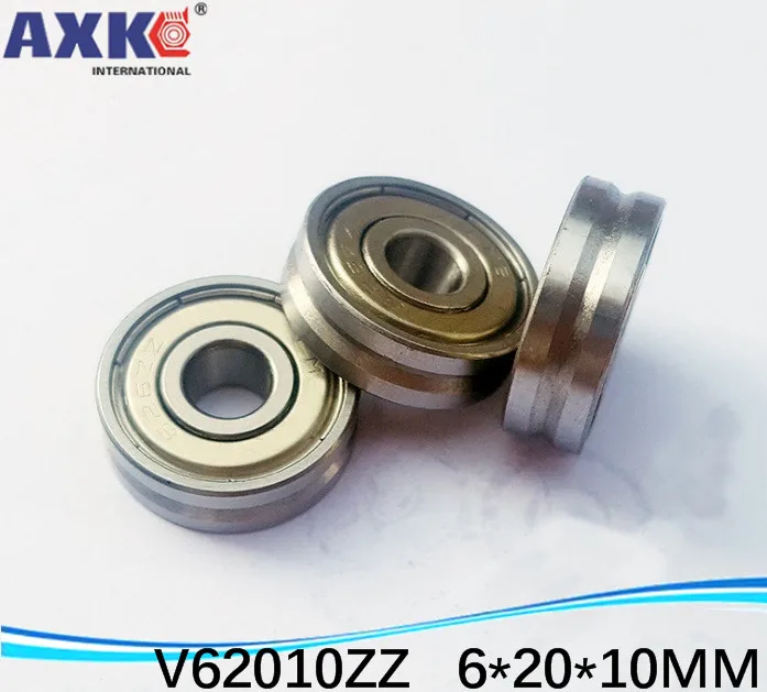 V62010ZZ V626ZZ V Роликовые Направляющие подшипники 6*20*10 мм роликовый шкив треугольный