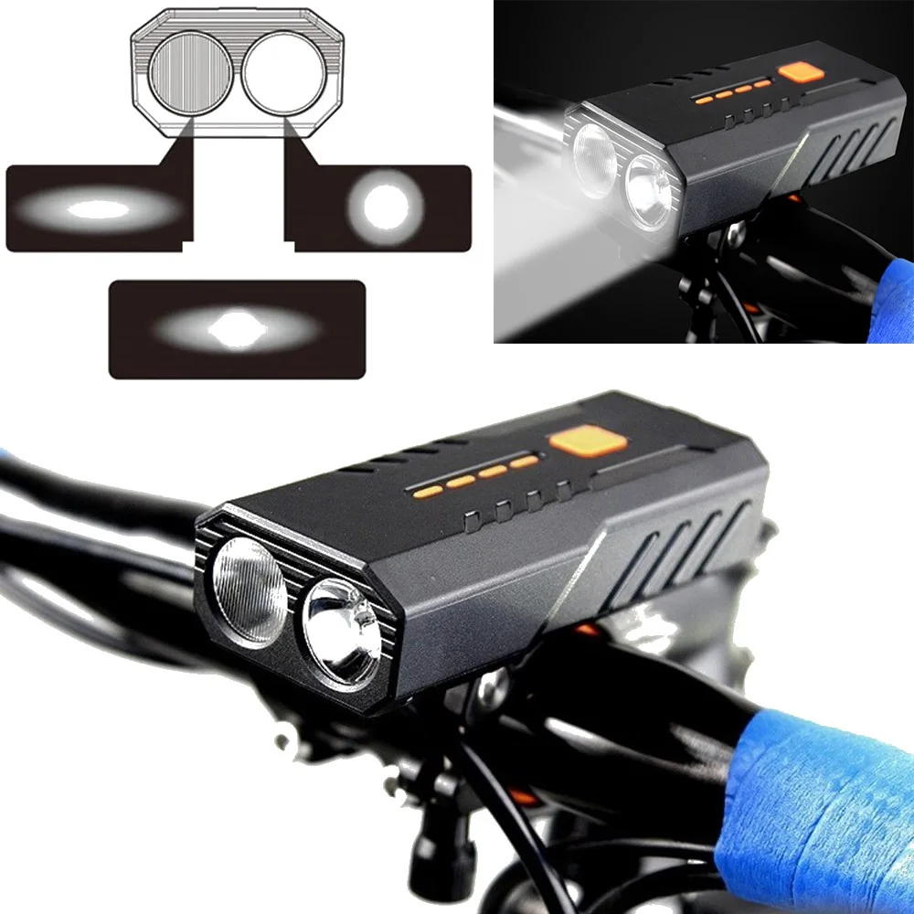 Sensing Bicycle Light 2T6 Led Bike Front Headlight 5000mAh USB Mountain Bike Handlebar Lamp Cycling Night Riding Lighting
Sensing Bicycle Light 2T6 Led Bike Front Headlight 5000mAh USB Mountain Bike Handlebar Lamp Cycling Night Riding Lighting