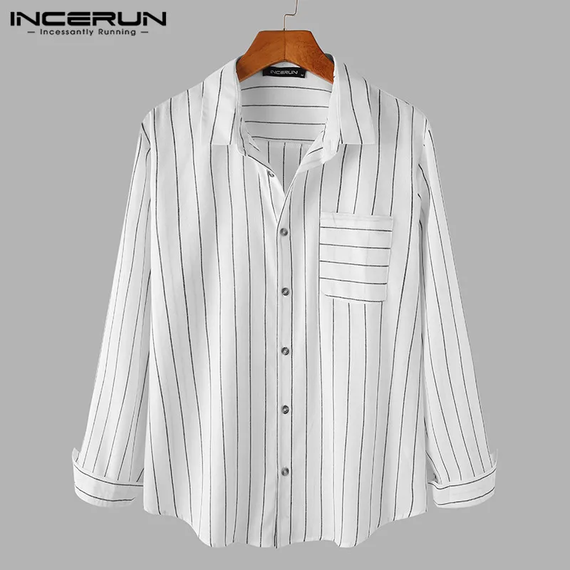 Men Striped Shirt Brand Cotton Lapel Button Harajuku Long Sleeve Blouse 2021 Streetwear Chic Casual Tops Spring Camisa Masculina
Men Striped Shirt Brand Cotton Lapel Button Harajuku Long Sleeve Blouse 2021 Streetwear Chic Casual Tops Spring Camisa Masculina