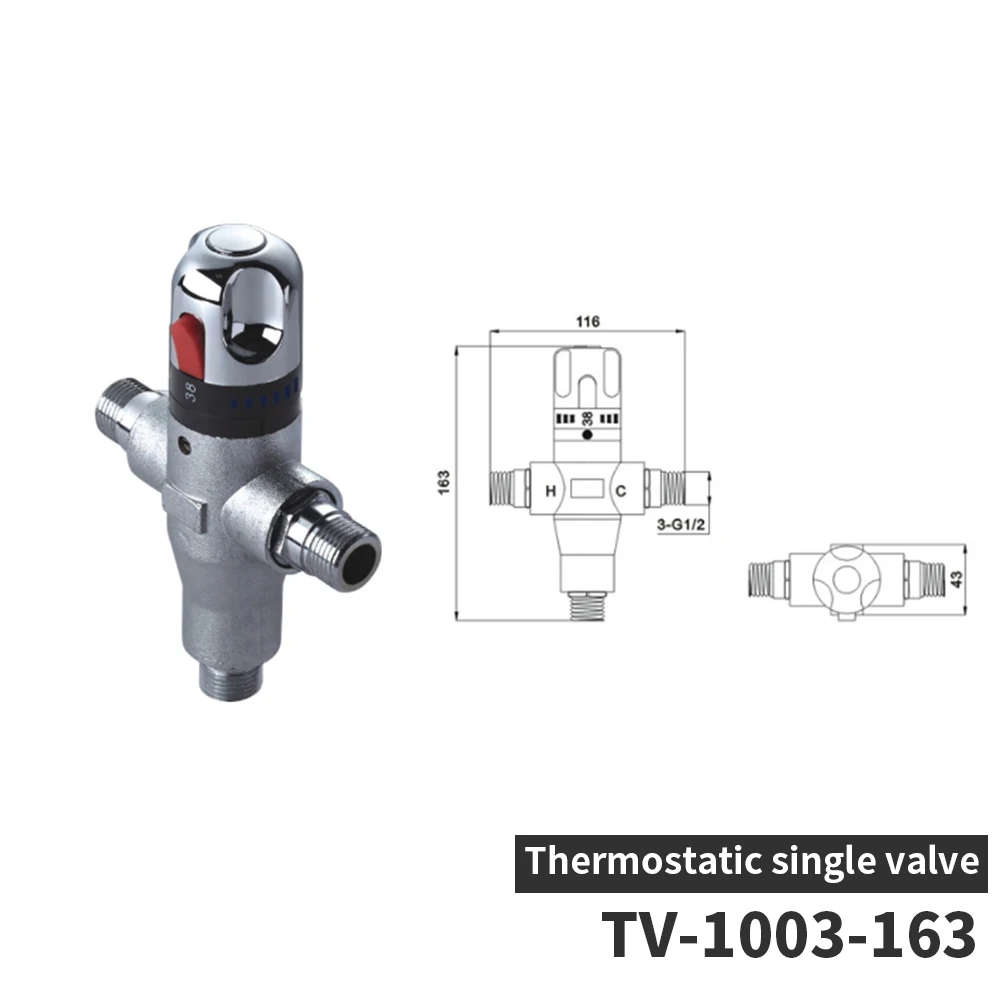 Brass Single Thermostatic Valve Cartridge Shower Bath Mixing Valve Cartridge Cold & Hot Water Mixed Single Valve
Brass Single Thermostatic Valve Cartridge Shower Bath Mixing Valve Cartridge Cold & Hot Water Mixed Single Valve