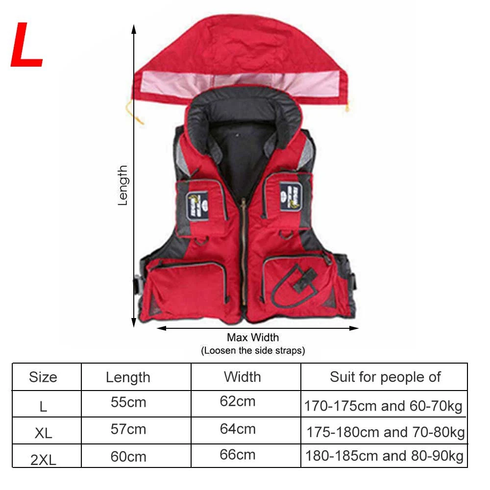 1Pc Outdoor Life Vest Detachable Hat Life Jacket Fishing Swimming Boating for Adult Sport Vest Drifting Life Jacket Sailing
1Pc Outdoor Life Vest Detachable Hat Life Jacket Fishing Swimming Boating for Adult Sport Vest Drifting Life Jacket Sailing