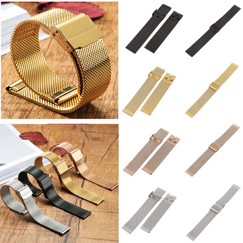 Stainless Steel Mesh Watch Band Strap Belt Hang Buckle Clasp 14 - 22mm 4colors Men Women Bracelet Replacement Strap D30
Stainless Steel Mesh Watch Band Strap Belt Hang Buckle Clasp 14 - 22mm 4colors Men Women Bracelet Replacement Strap D30