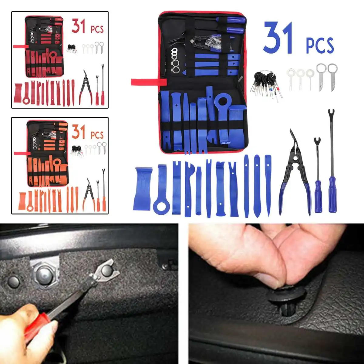 31/41pcs Auto Car Door Clip Panel Trim Removal Tool Kits Car Stereo Disassembly Tools Repair Hand Pry Tool Set Auto Clip Pliers
31/41pcs Auto Car Door Clip Panel Trim Removal Tool Kits Car Stereo Disassembly Tools Repair Hand Pry Tool Set Auto Clip Pliers