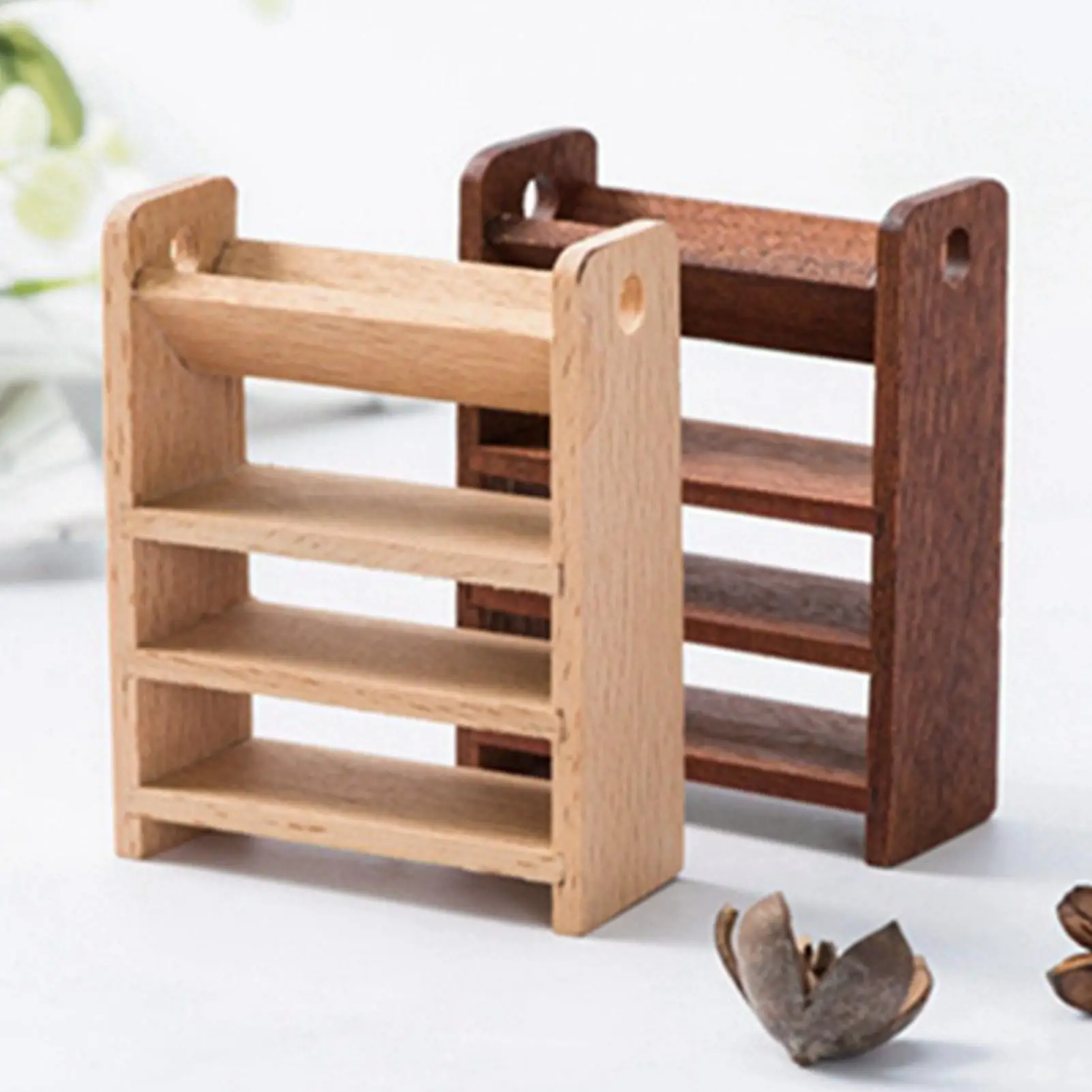 Dollhouse 1:12 Miniature Furniture Wooden Four-Layer Shelf For Doll house Wood Bookshelf Furniture Toy Decorative Craft
Dollhouse 1:12 Miniature Furniture Wooden Four-Layer Shelf For Doll house Wood Bookshelf Furniture Toy Decorative Craft