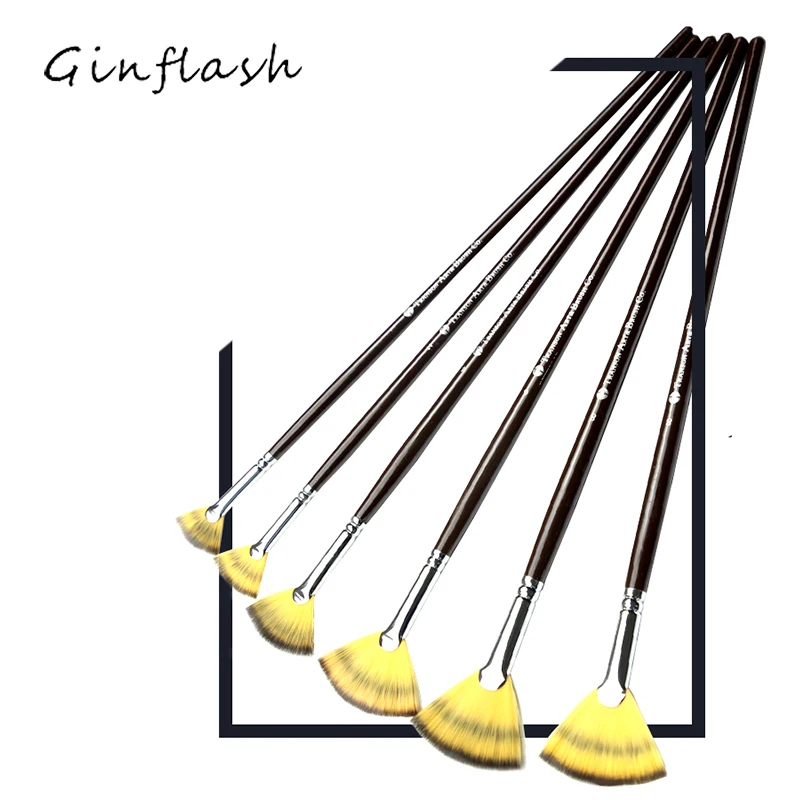 Ginflash 1pc Art Brush oil acrylic Paint Brush colored hair long wooden handle nylon wool head sector dark brown brush
Ginflash 1pc Art Brush oil acrylic Paint Brush colored hair long wooden handle nylon wool head sector dark brown brush