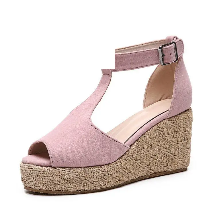 2021 Summer Black Platform Sandals Buckle Strap Female Shoe High Heels Clogs Wedge Large Size Espadrilles Girls High-heeled New
2021 Summer Black Platform Sandals Buckle Strap Female Shoe High Heels Clogs Wedge Large Size Espadrilles Girls High-heeled New