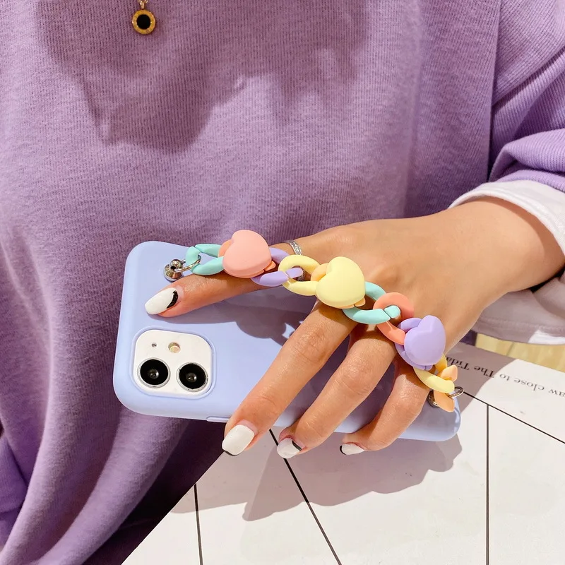 For iPhone 12 11 Pro Max Case Cute Candy Color Love Heart Wristband Phone Case For iPhone X XR XS Max 7 8 Plus Back Cover
For iPhone 12 11 Pro Max Case Cute Candy Color Love Heart Wristband Phone Case For iPhone X XR XS Max 7 8 Plus Back Cover