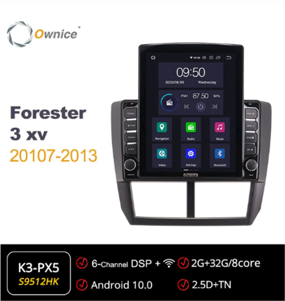 Ownice Android 10 0 автомобильное радио для Subaru Forester 3 xv 2007 2013 GPS 2 Din Авто Аудио система