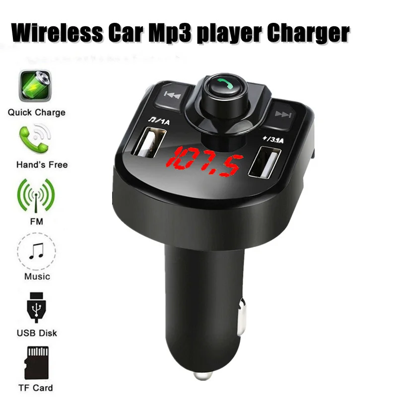 Auto MP3 Players 5.0 FM Transmitter Receiver Wireless 3.1A 1A Dual USB Phone Charger Handless Radio Adapter Car Accessories
Auto MP3 Players 5.0 FM Transmitter Receiver Wireless 3.1A 1A Dual USB Phone Charger Handless Radio Adapter Car Accessories