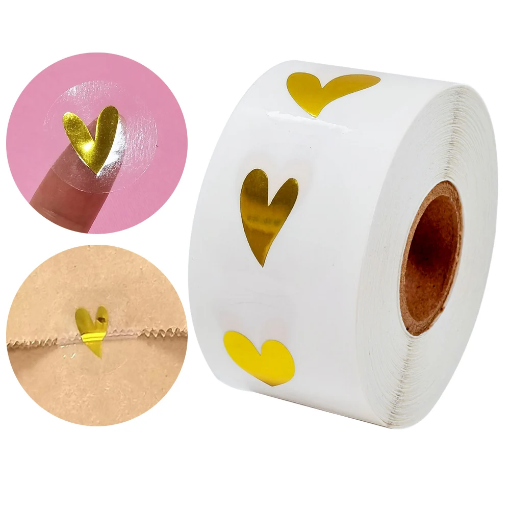 500Pcs/Roll Transparent Stickers Gold Heart Labels For Envelope Gift Box Seal Decorative Sticker Stationery Scrapbooking Sticker
500Pcs/Roll Transparent Stickers Gold Heart Labels For Envelope Gift Box Seal Decorative Sticker Stationery Scrapbooking Sticker