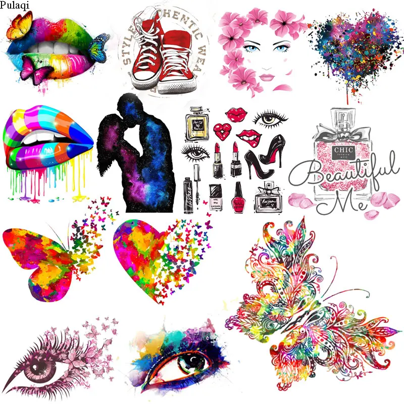Pulaqi Butterfly Patches Thermal Iron On Patches Fashion Lips Stripes Transfer Fusible Clothing Stickers On Clothes Applique DIY
Pulaqi Butterfly Patches Thermal Iron On Patches Fashion Lips Stripes Transfer Fusible Clothing Stickers On Clothes Applique DIY